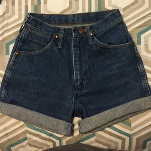 Wrangler High Waist Denim Shorts